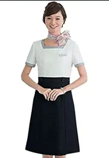 앙조아 허리 절개 반팔 무릎 기장 원피스