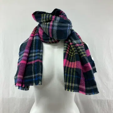 이타다키 073P 다색 체크 무늬 스톨