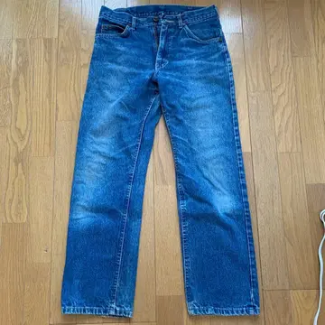 리 스트레이트 데님 팬츠 블루