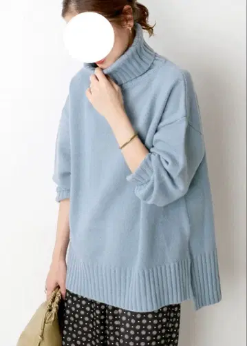 JOURNAL STANDARD relume 터틀 니트 울 블루