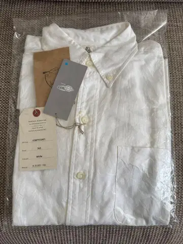 캡틴선샤인 사이즈 M 버튼 다운 화이트 셔츠 [ 새상품급 ]