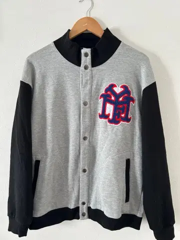 마리노스 바시티 자켓 그레이/블랙 바시티 자켓 버튼식