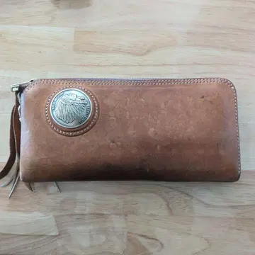 RED MOON 가죽 장지갑 인디언 헤드