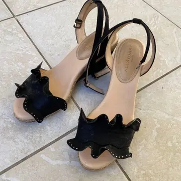 JILL STUART 블랙 웨지 샌들