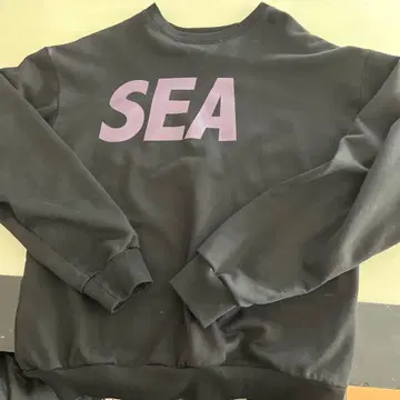 WIND AND SEA 블랙 맨투맨 XL