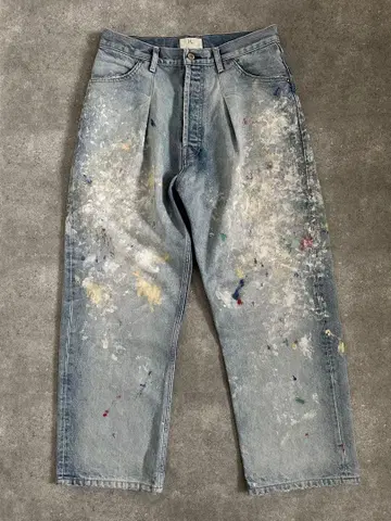 [ HERILL ] 데님 스플래쉬 팬츠 데미지 페인트 헤릴