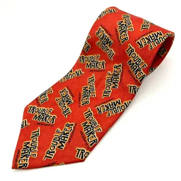 TROUBLE MAKER 넥타이 트러블 메이커 메시지 구제 의류 올 패턴