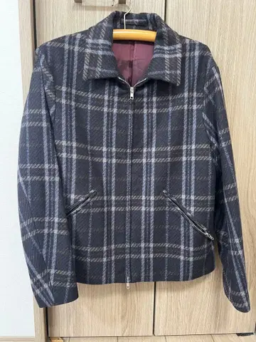 다케오 키쿠치 tk. 체크 무늬 자켓 네이비 계열