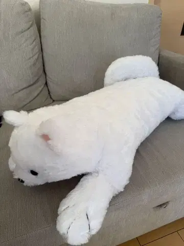 짊어질 수 있는 사모예드 BIG 봉제 인형 사모예드 개 봉제 인형