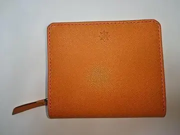 LM0642 M 내추럴 라벨 키리코 스타 천연 가죽 접이식 지갑 RF