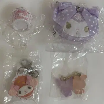 미사용 산리오 캐릭터 그루메 키링 카레 마이멜로디 일괄