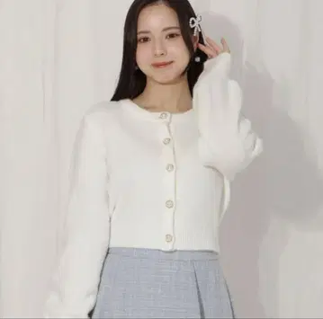 willselection 펄 라메 버튼 가디건