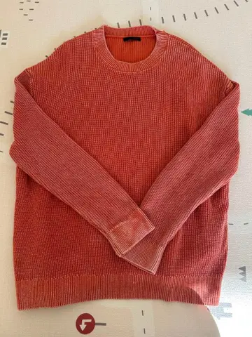 ZARA 오렌지 리브 스웨터 L