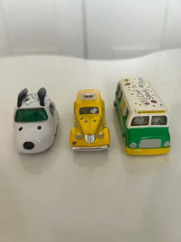 스누피 미니카 3대 세트