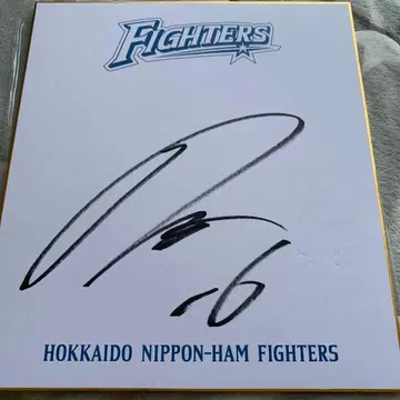 아리아라 코헤이 친필 사인 사인 색지 일본햄 파이터즈 와세다 대학교