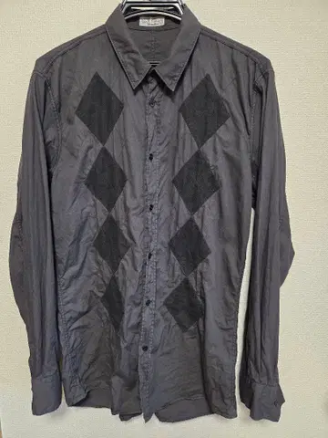Soe Shirts 소이셔츠 다이아몬드 패턴 긴팔 셔츠