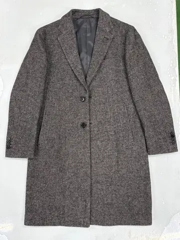 미사용 체스터 코트 그레이 유나이티드 애로우즈 그린 라벨