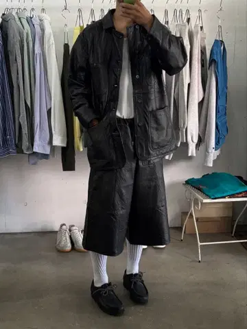 양가죽 램 가죽 리메이크 숏팬츠