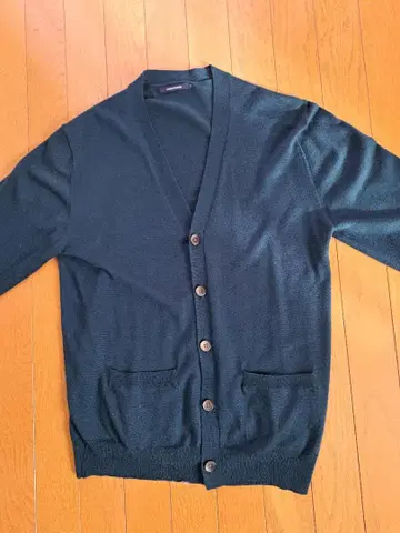 맨즈 비기 다크 그린 V넥 가디건