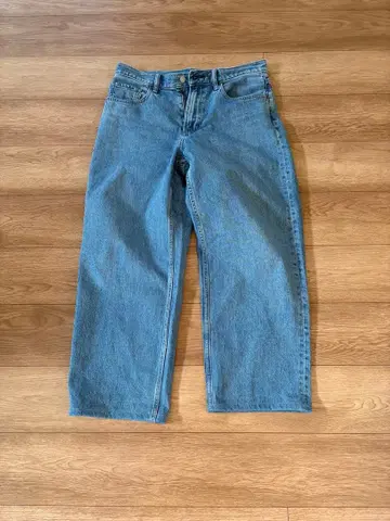 유니클로 와이드 스트레이트 청바지