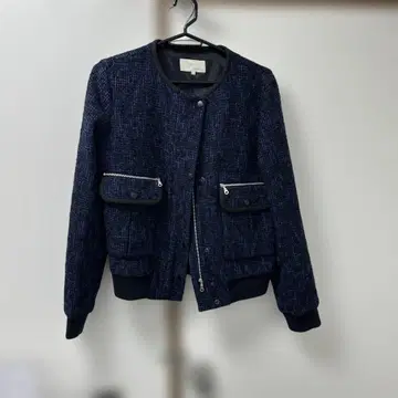 UNTITLED 네이비 노카라 자켓