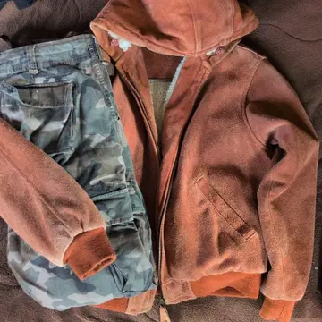 짧은 기장 90's 후드 스웨이드 자켓