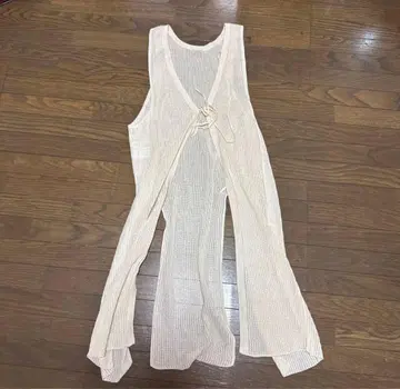 Ray BEAMS 아이보리 메쉬 베스트