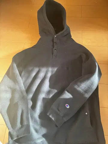 Champion 리버서블 후드티 L 블랙