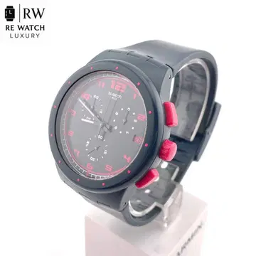 7-5031 Swatch AG 2011 그레이/레드 크로노그래프 손목시계