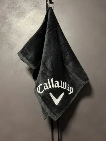 CALLAWAY 캐러웨이 타월 캐디백 골프 블랙 미사용
