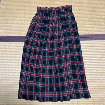 90s vintage check skirt made in usa