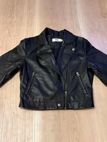 AZUL 인조 가죽 라이더 자켓 블랙