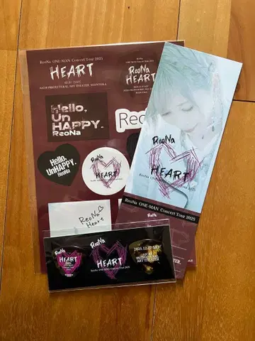 ReoNa 'HEART' 스티커, 픽처 티켓, 피크 아이치 공연