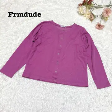 s.855 [프로이데] 긴팔 니트 가디건 핑크 깔끔 성숙 큐트