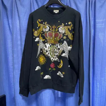 ficce 블랙 그래픽 맨투맨 L