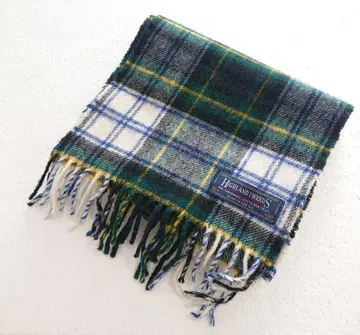 하이랜드 트위드 양모 UK제 머플러 체크 무늬 남성용 여성용