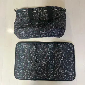 도트 무늬 보스턴 백 마더백