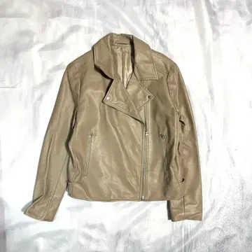 가죽 자켓 라이더스 베이지 XL 여성용 인조 가죽