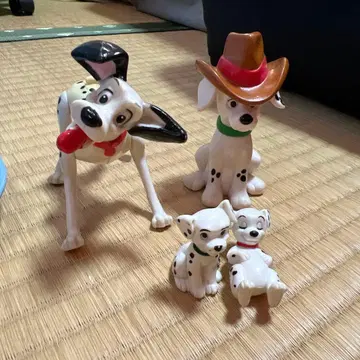 디즈니 101마리 달마시안 피규어 4개 세트 레트로 상품