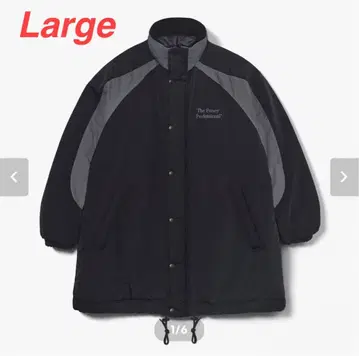 패디드 나일론 벤치 코트 (블랙/그레이)