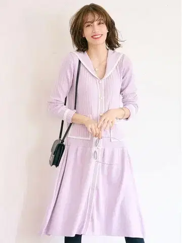 새상품 Chesty 체스티 세일러 카라 니트 원피스 라벤더