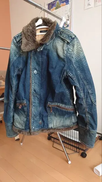 Johnbull 데님 자켓 퍼 포함