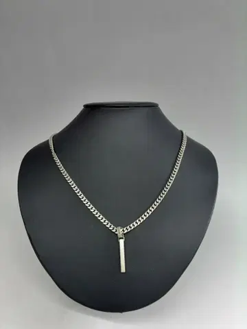 1244- silvk+32 0.04 다이아 체인 목걸이