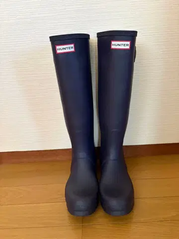 HUNTER 롱 부츠 버클 달린 장화 레인부츠