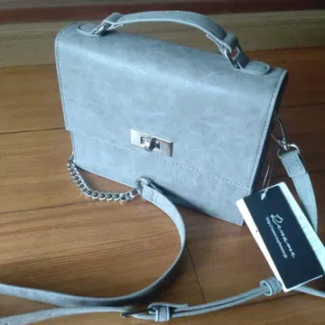 그레이 숄더백 합성 피혁