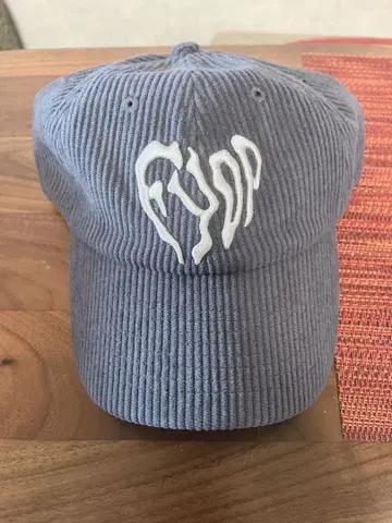 B'z FYOP 그레이 코듀로이 캡 로고 자수