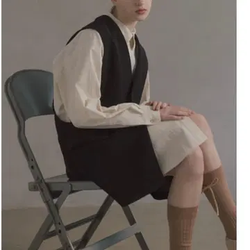 angelina 릴랙스 베스트 차콜 베스트 새상품급