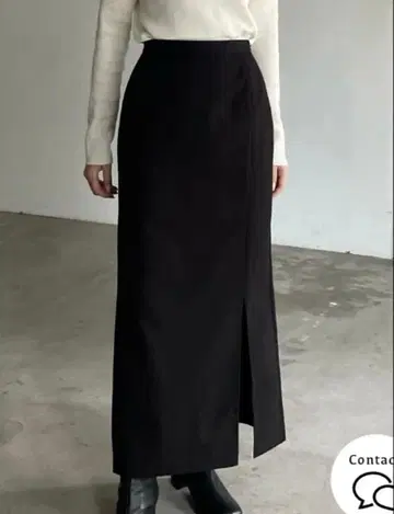 nairo S 사이드 슬릿 펜슬 스커트 블랙