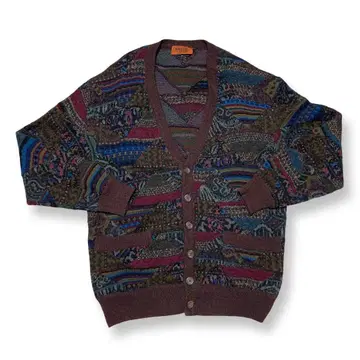 MISSONI UOMO 두툼한 가디건 기하학 이탈리아제 모헤어 남성용