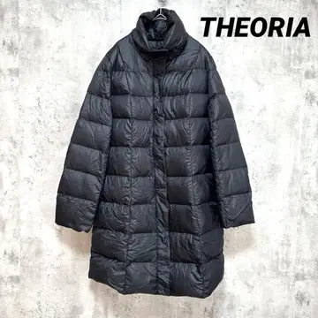 새상품급 [THEORIA] 다운 코트 블랙 경량 L 상당 포켓 풀 집업